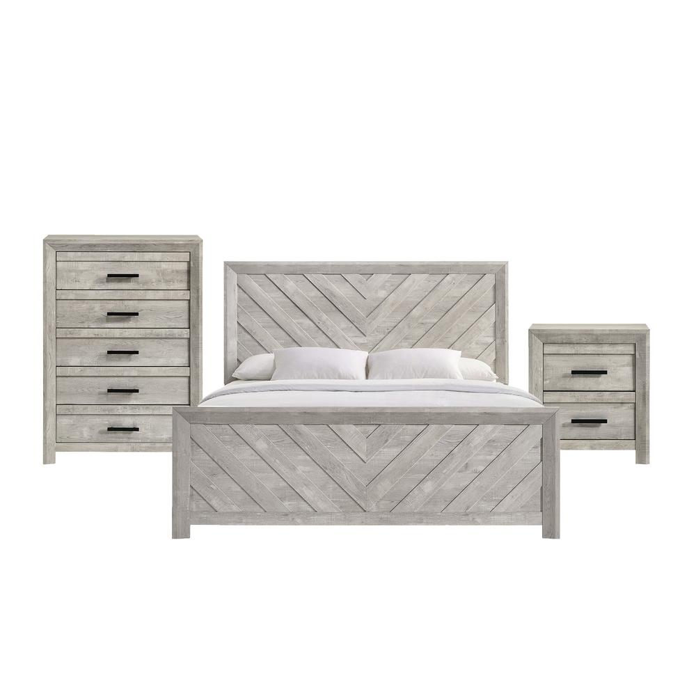 Picket House Furnishings Keely King Panel 3PC Bedroom Set in White