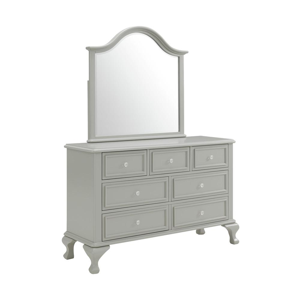 Picket House Furnishings Jenna Dresser & Mirror in Grey