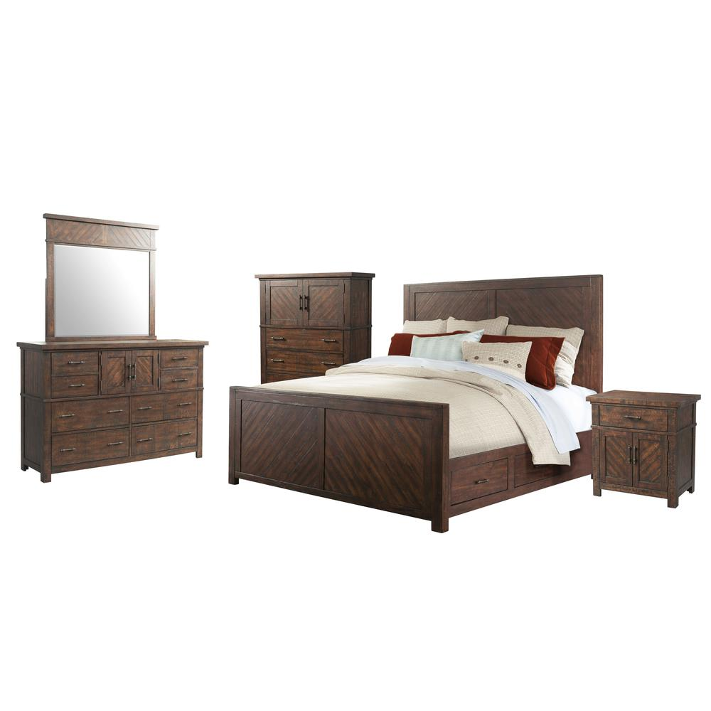 Dex King Platform Storage 5PC Bedroom Set