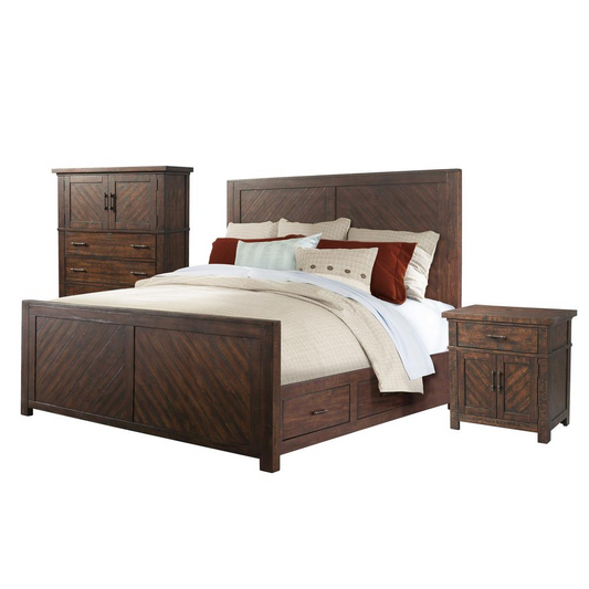 Dex King Platform Storage 3PC Bedroom Set