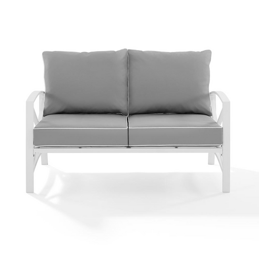 Kaplan Loveseat Gray/White