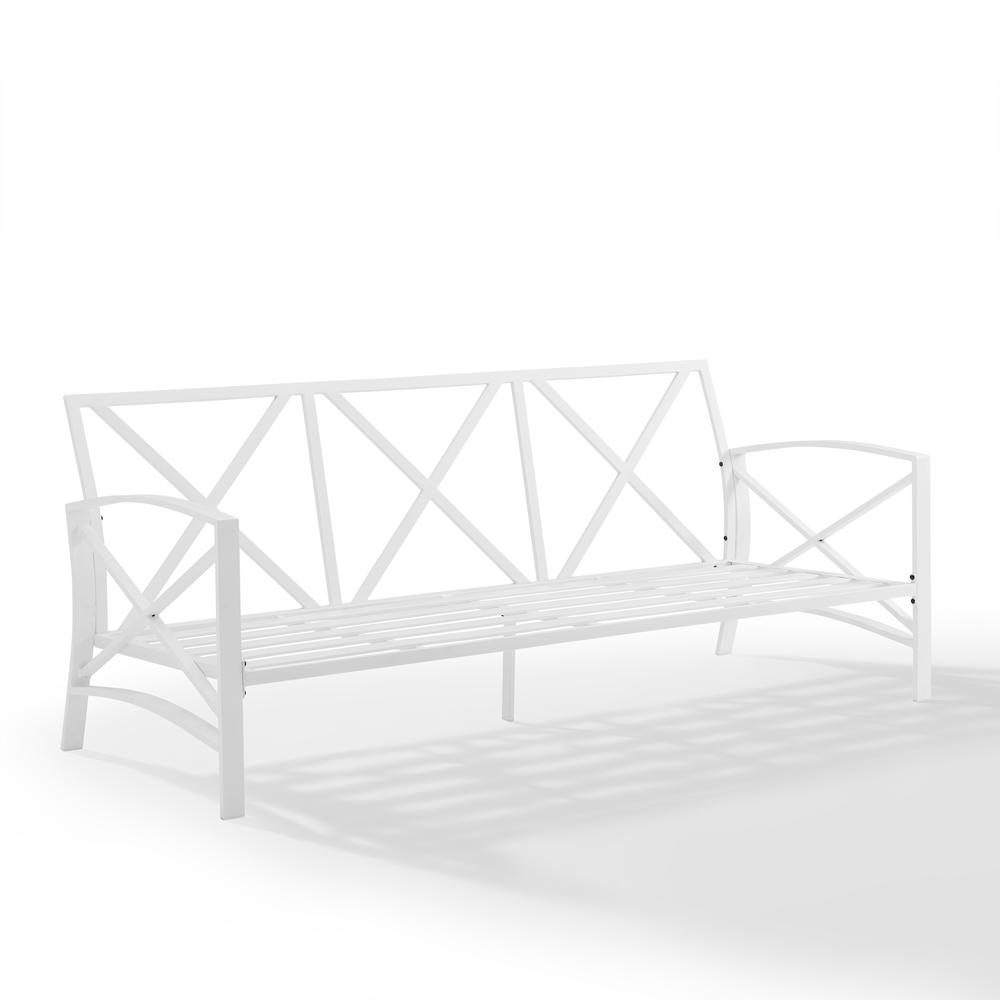 Kaplan Outdoor Metal Sofa Navy/White