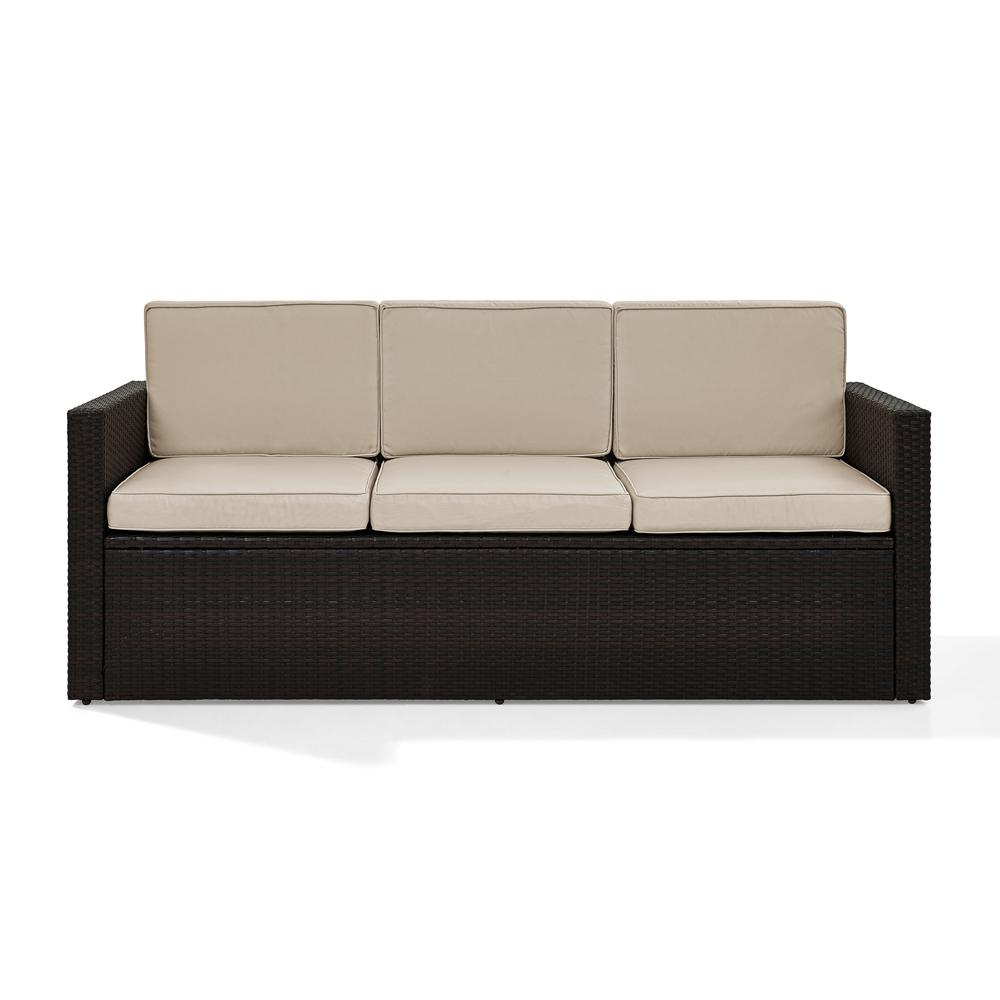 Palm Harbor Outdoor Wicker Sofa Sand/Brown