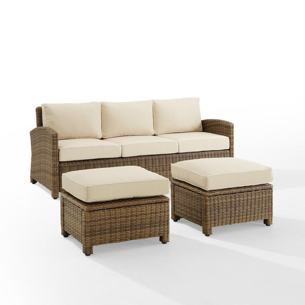 Bradenton 3Pc Outdoor Wicker Sofa Set