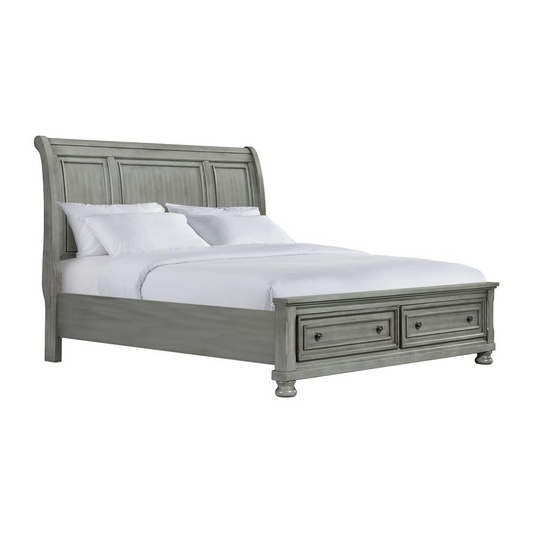 Kingsley King Storage Bed in Grey