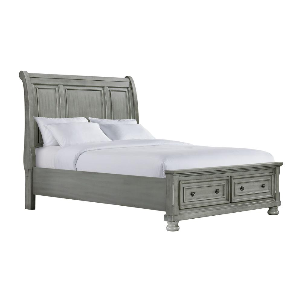 Kingsley Queen Storage Bed in Grey