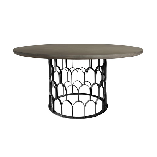 Gatsby Concrete and Metal Round Dining Table