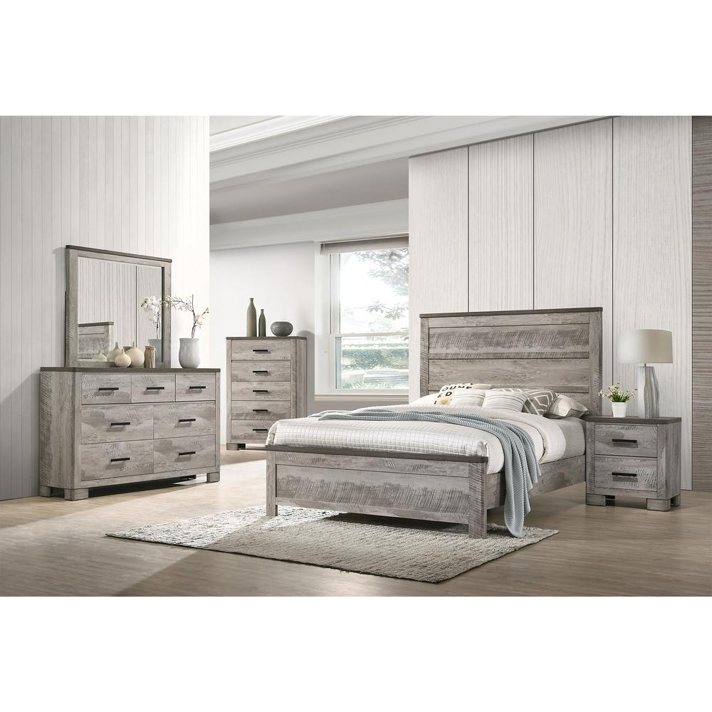 Picket House Furnishings Adam Full Panel 3PC Bedroom Set in Gray