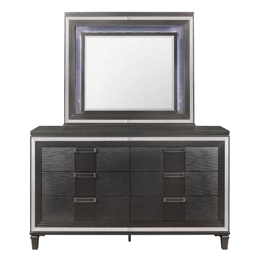 Pisa-Metallic Grey-Dr, Metallic Grey Dresser