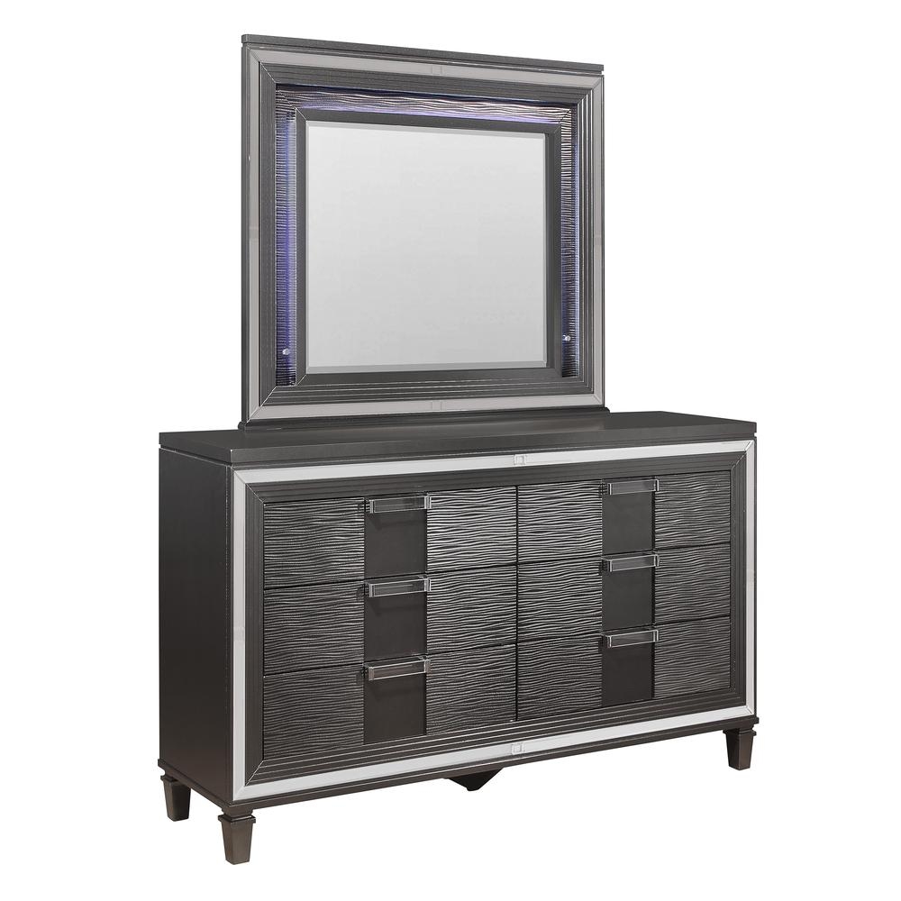 Pisa-Metallic Grey-Dr, Metallic Grey Dresser