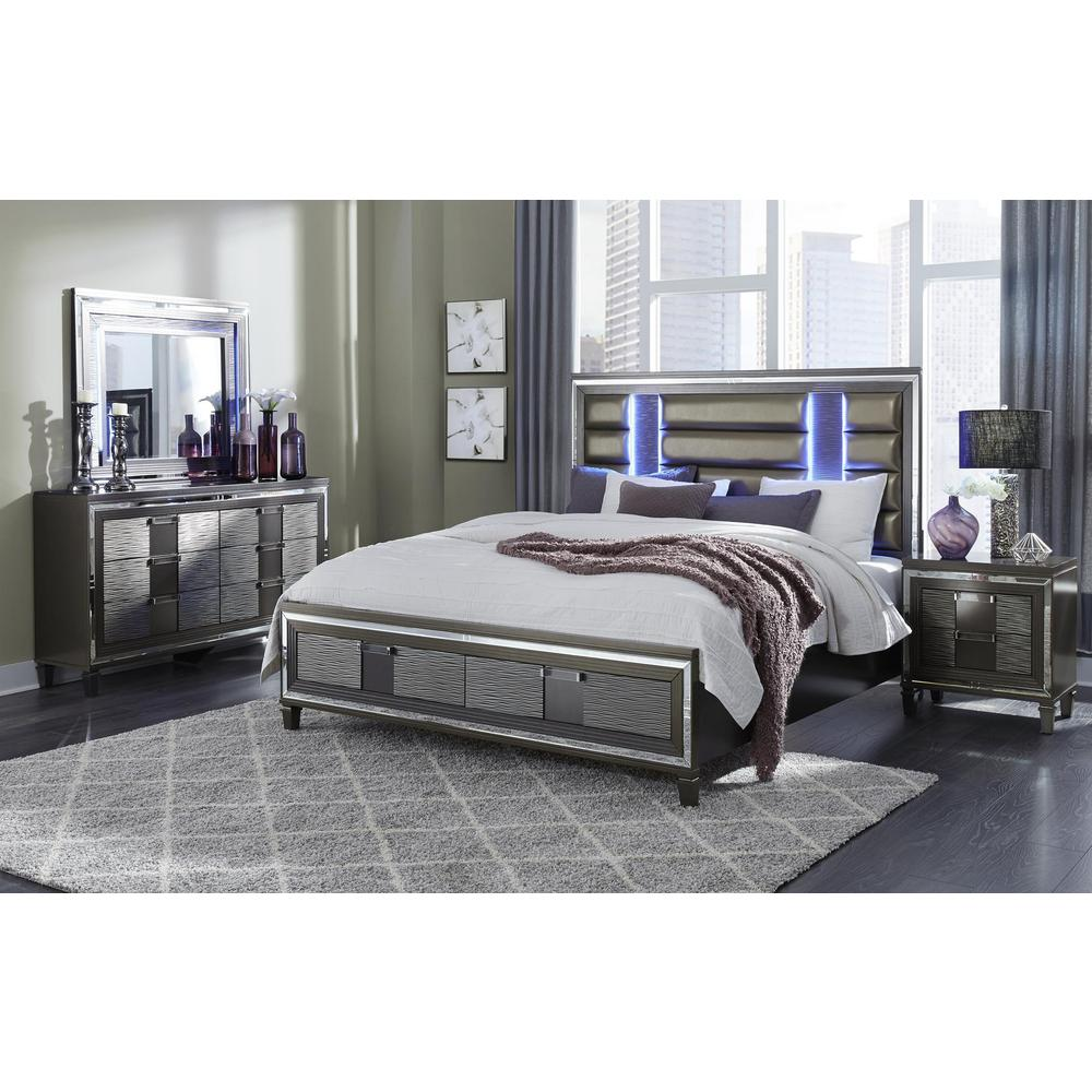 Pisa-Metallic Grey-Dr, Metallic Grey Dresser