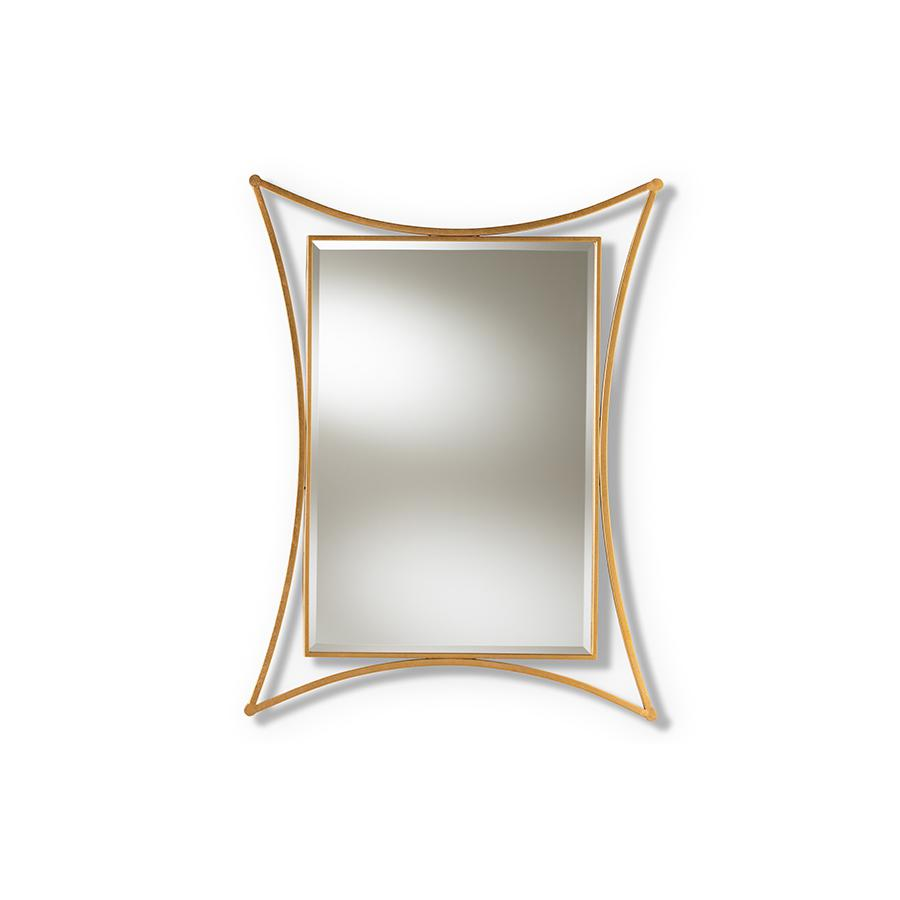 Melia Modern and Contemporary Antique Gold Finished Rectangular Accent Wall Mirror