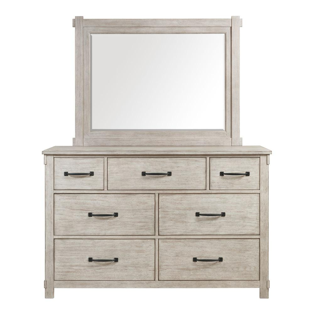 Picket House Furnishings Jack 7-Drawer Dresser with Mirror Set