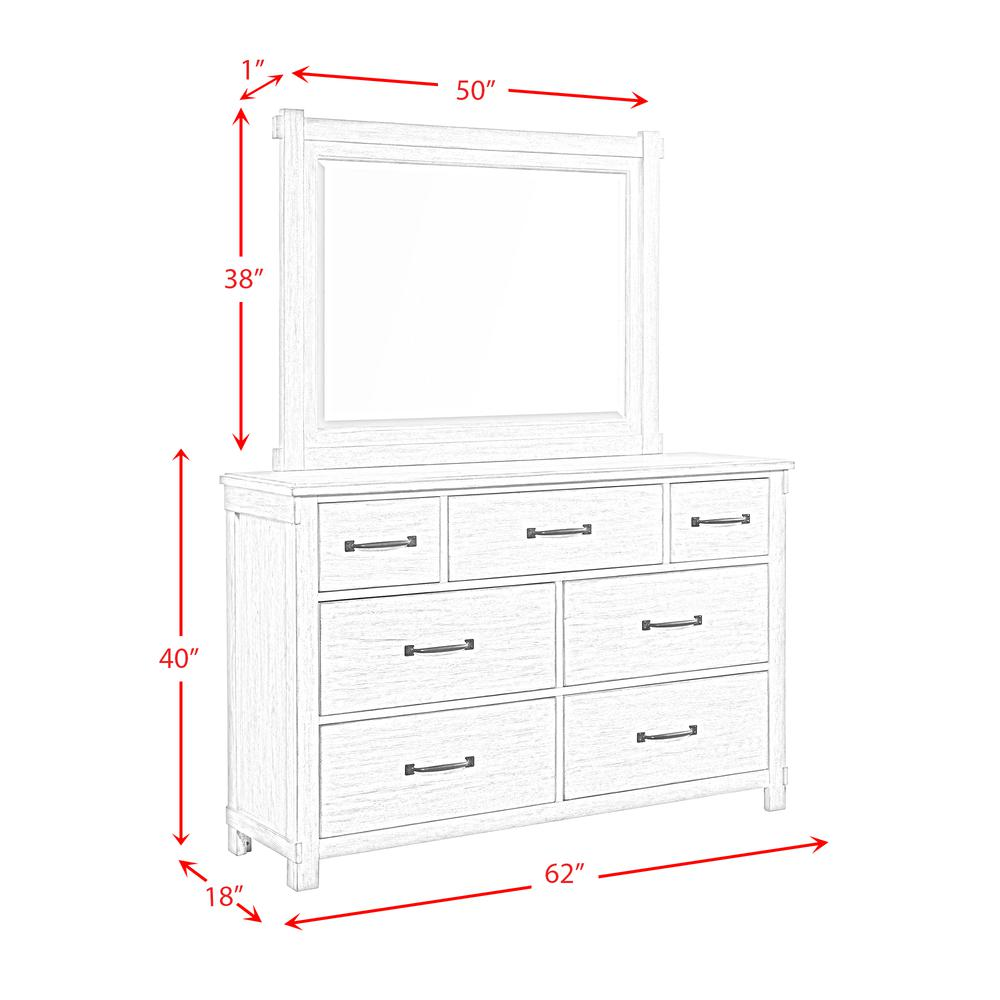 Picket House Furnishings Jack 7-Drawer Dresser with Mirror Set