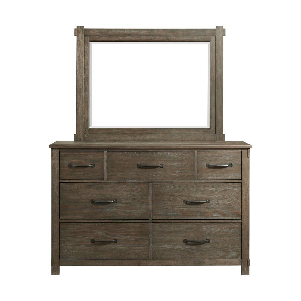 Picket House Furnishings Jack 7-Drawer Dresser with Mirror Set