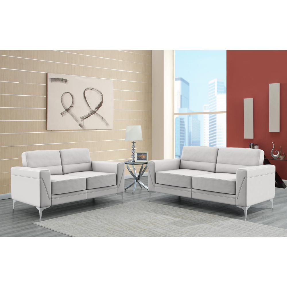 U6109-Light Gry Pvc-Ls , Loveseat