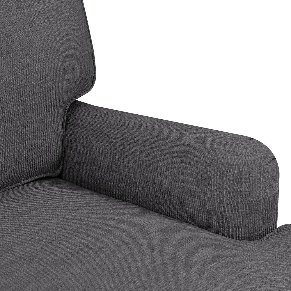 Cassandra 3PC Living Room Set-Sofa, Loveseat & Chair in Charcoal