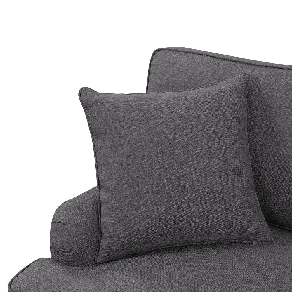 Cassandra 3PC Living Room Set-Sofa, Loveseat & Chair in Charcoal