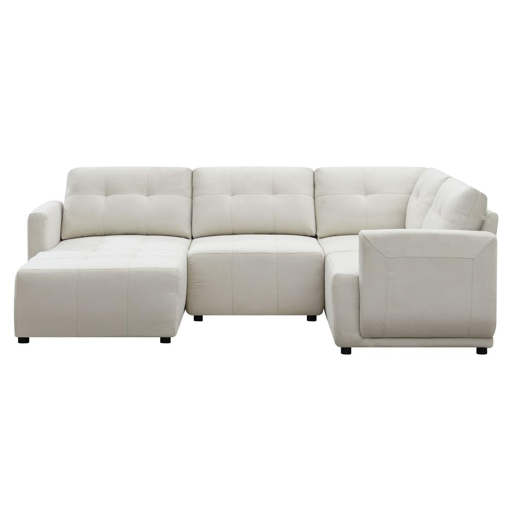 Picket House Furnishings Gianni Left Hand Facing Modular 4PC Sectional with Chaise in Natural