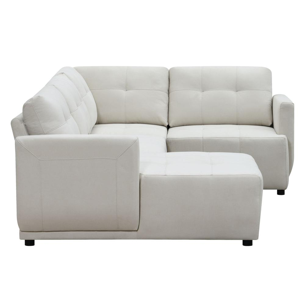 Picket House Furnishings Gianni Left Hand Facing Modular 4PC Sectional with Chaise in Natural