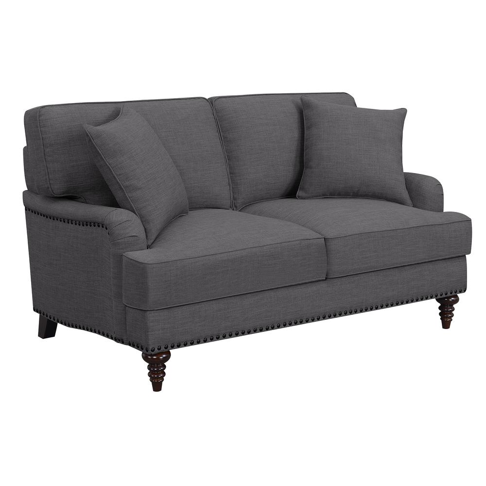 Cassandra Loveseat in Charcoal