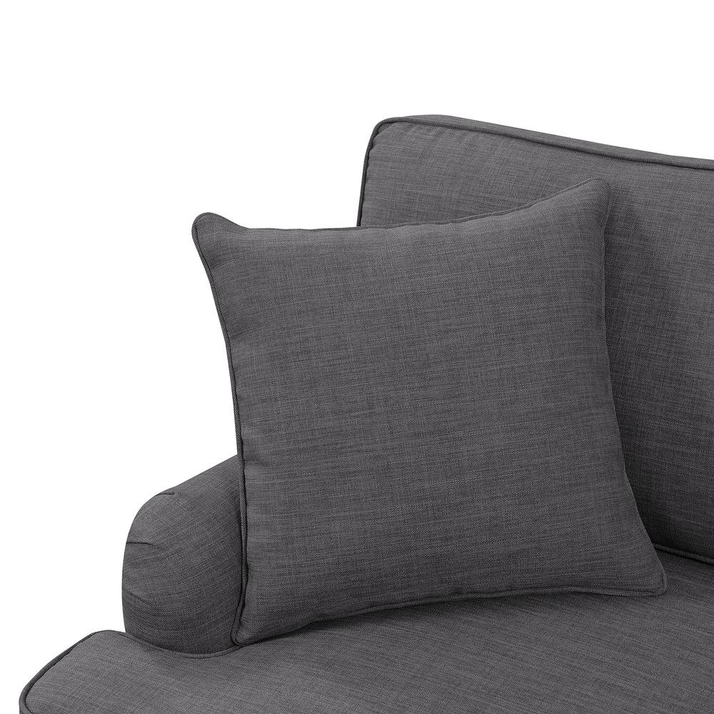 Cassandra 2PC Living Room Set-Sofa & Loveseat in Charcoal