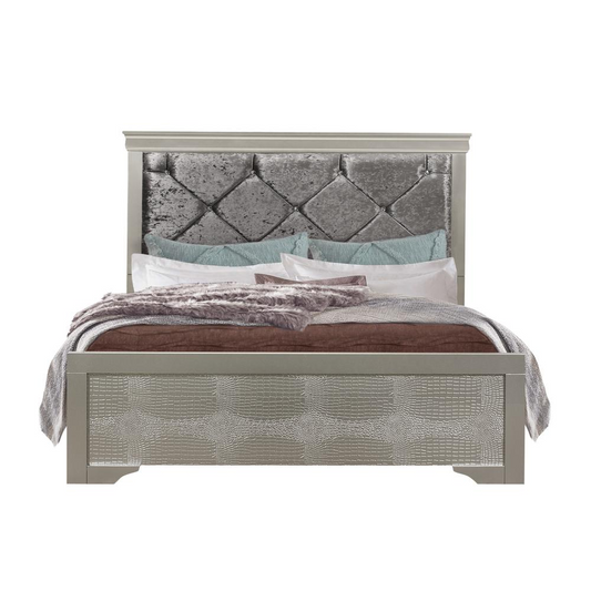 Verona-Silver-Qb, Queen Bed