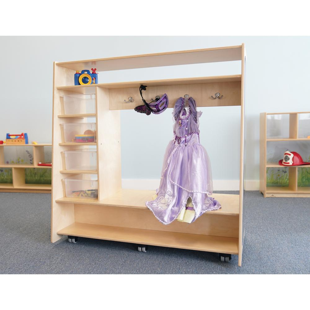 Mobile Dress-Up Center W/Trays & Mirror