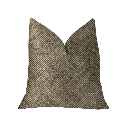 Hillside  Brown Luxury Throw Pillow