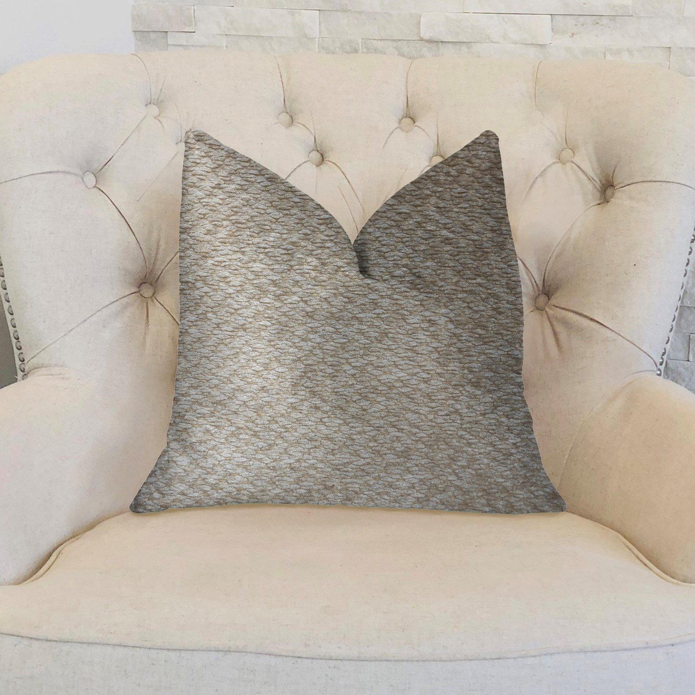 Crème Brulee Beige Luxury Throw Pillow