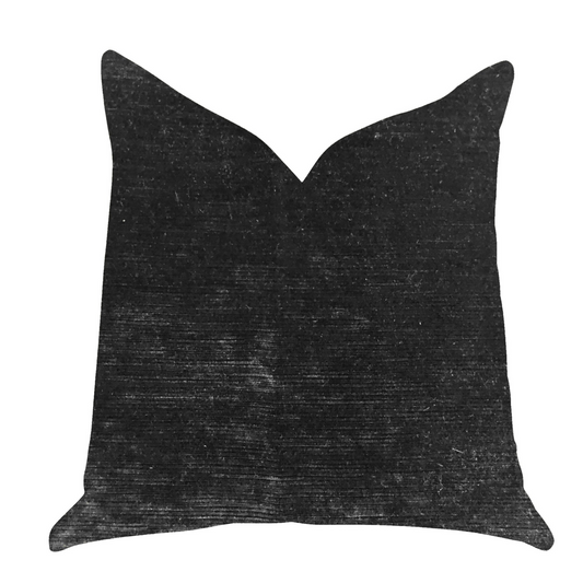 Onyx Caviar Velvet Throw Pillow in Black