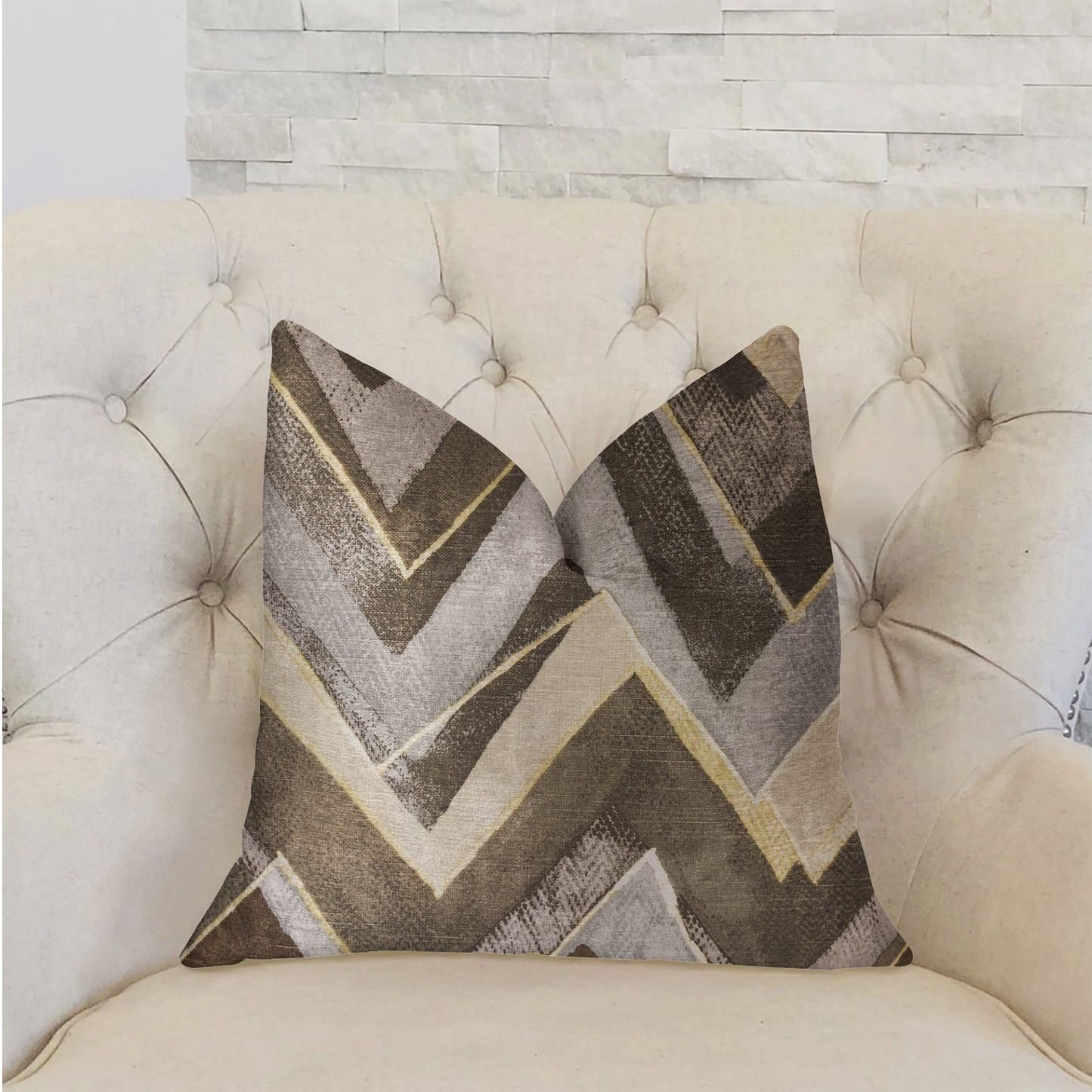 Badger Cove Brown Luxury Throw Pillow