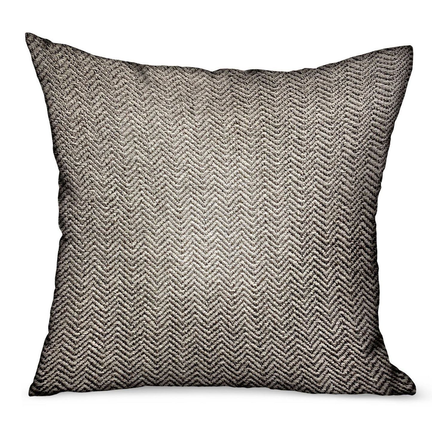 Jagged Ash Gray Chevron Luxury Outdoor/Indoor Throw Pillow