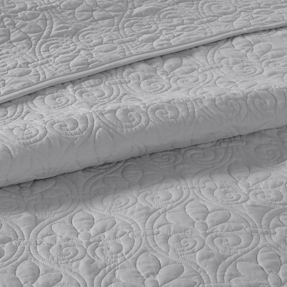 100% Polyester Solid Reversible Bedspread Set 701