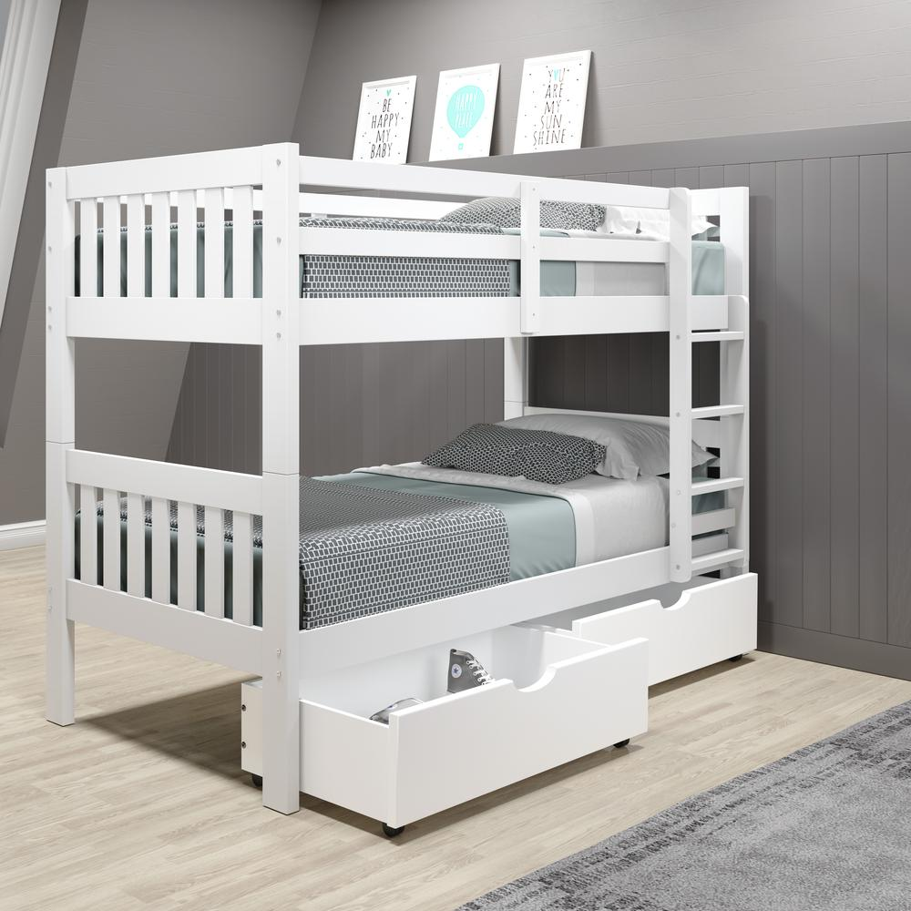 Twin/Twin Mission Bunk Bed White