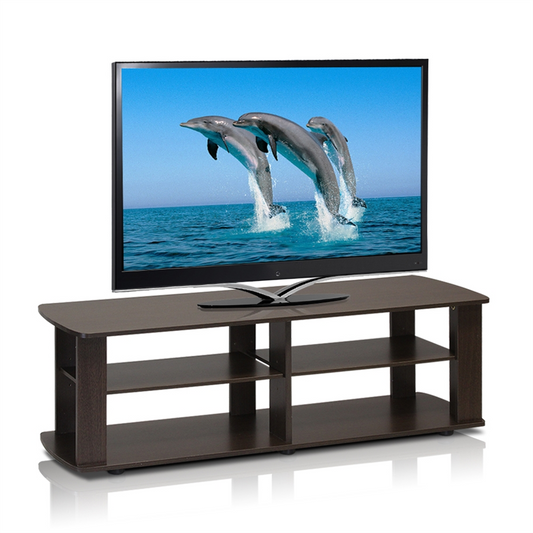 THE Entertainment Center TV Stand, Dark Brown