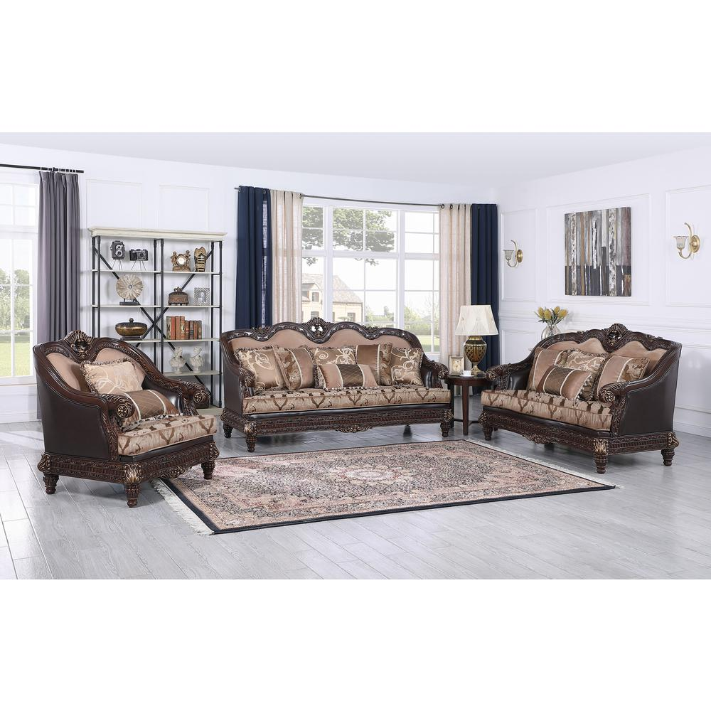 Marquess Traditional Hazelnut Loveseat