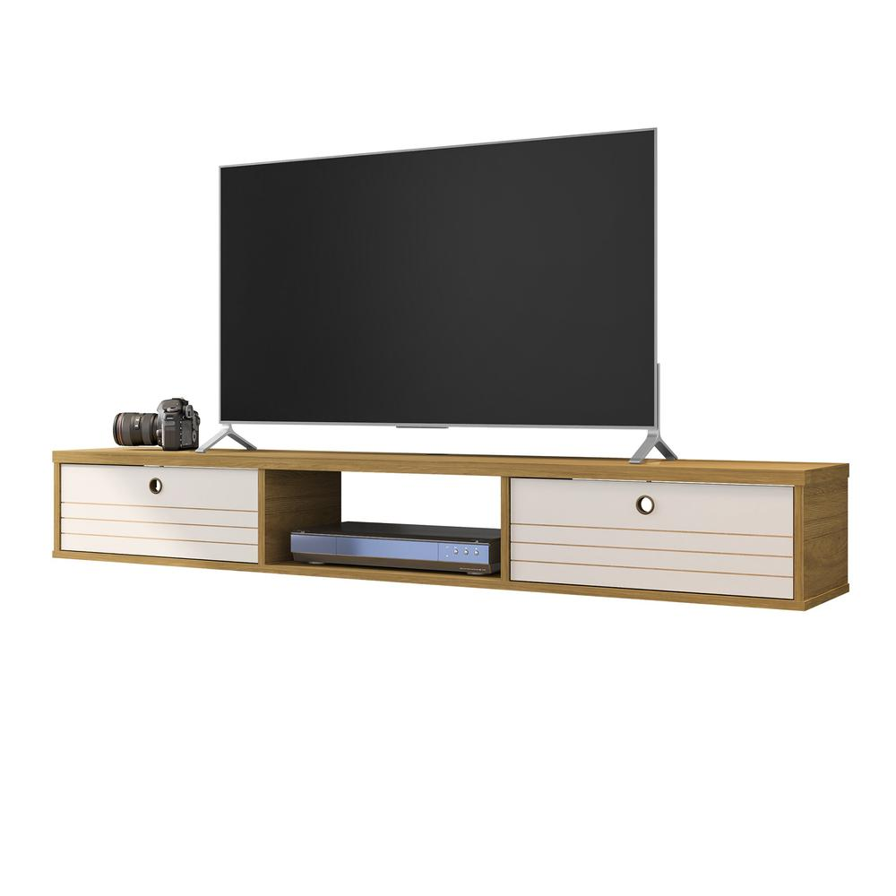 Liberty 62.99 Floating Entertainment Center in Cinnamon and Off White