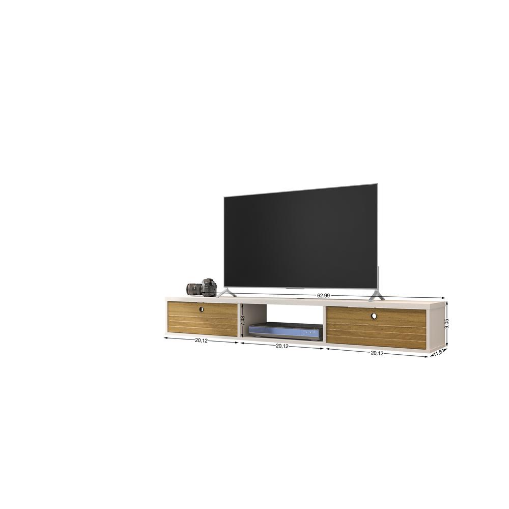 Liberty 62.99 Floating Entertainment Center in Off White and Cinnamon