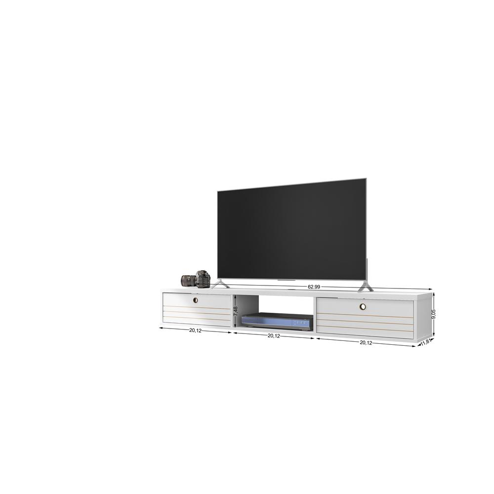 Liberty 62.99 Floating Entertainment Center in White