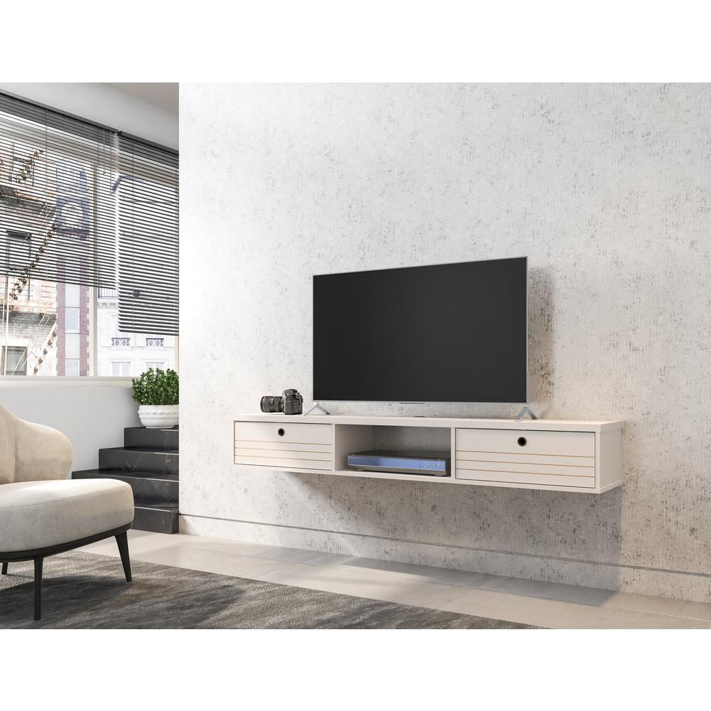 Liberty 62.99 Floating Entertainment Center in Off White