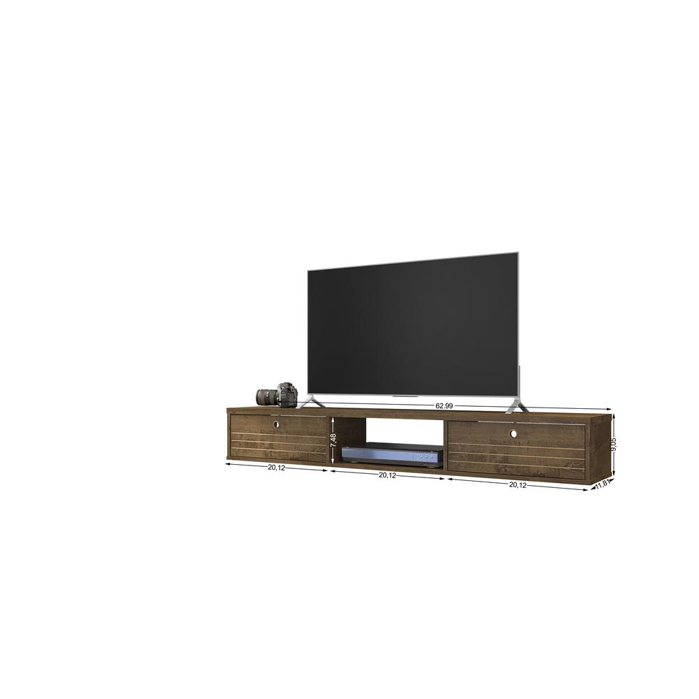 Liberty 62.99 Floating Entertainment Center in Rustic Brown