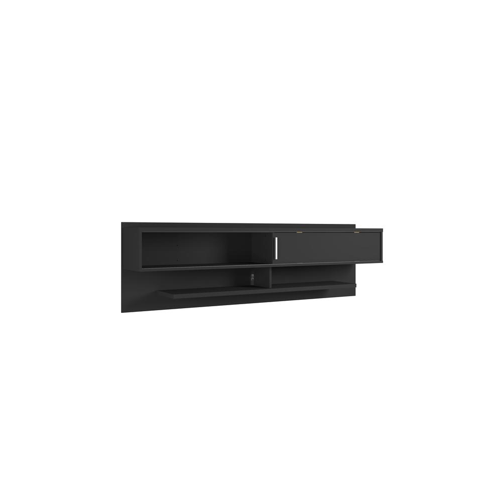 Astor 70.86 Floating Entertainment Center in Black