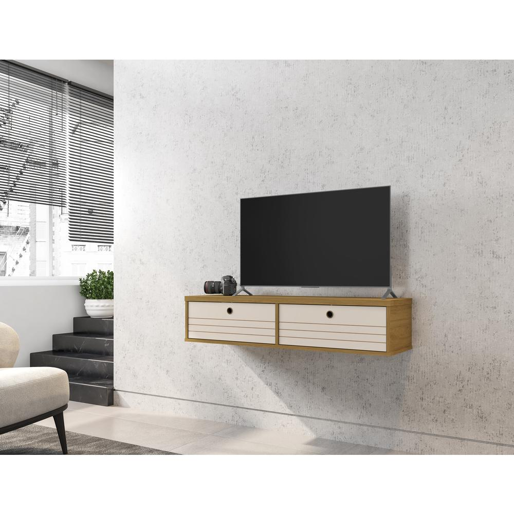 Liberty 42.28 Floating Entertainment Center in Cinnamon and Off White