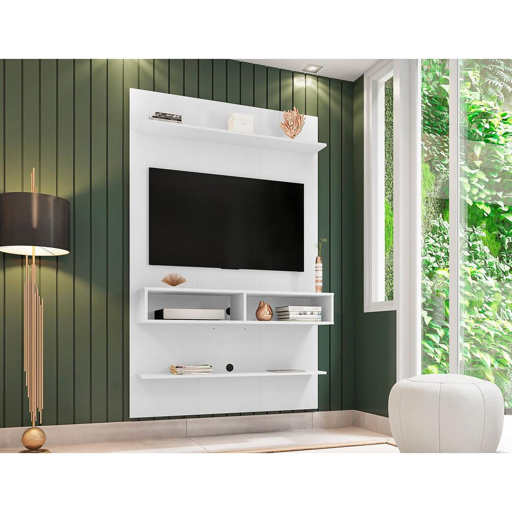 Libra Long Floating 45.35" Entertainment Center in White