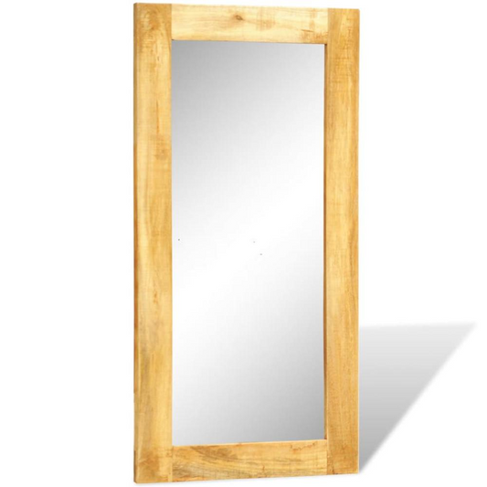 Solid Wood Framed Rectangle Wall Mirror 47.2"x23.6", 241089