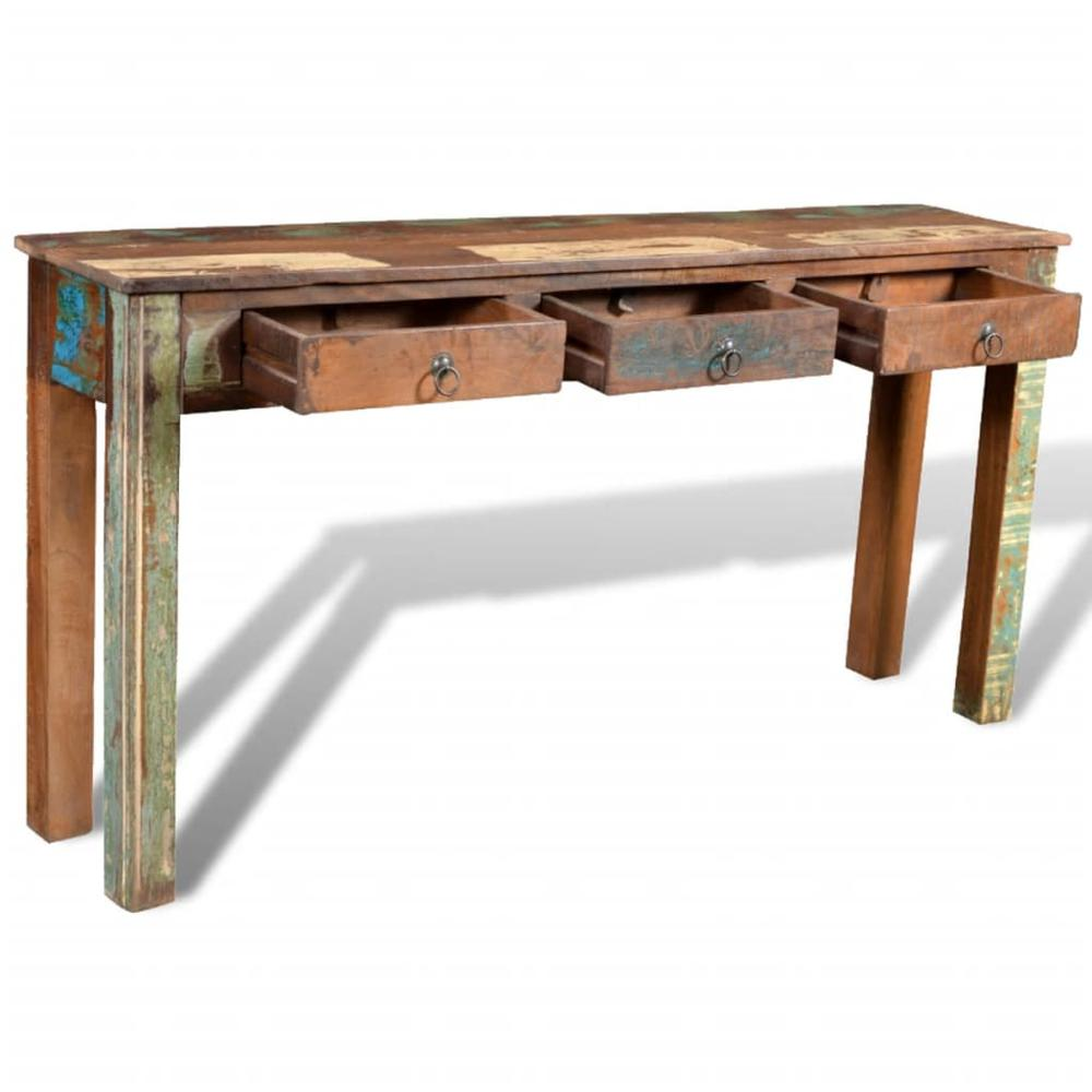 vidaXL Console Table with 3 Drawers Reclaimed Wood, 241137