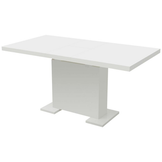 vidaXL Extendable Dining Table High Gloss White, 243548