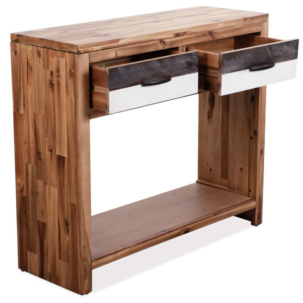 vidaXL Console Table Solid Acacia Wood 33.9"x11.8"x29.5", 246045