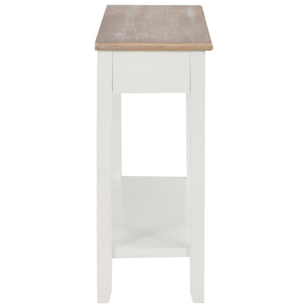 vidaXL Console Table White 43.3"x13.7"x31.4" Wood, 249901